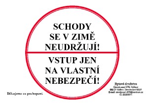 Schody se v zimě neudržují